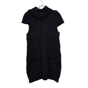 Chiara Mente Knit Sweater Dress Womens Size Medium Purple Wool Blend Italian